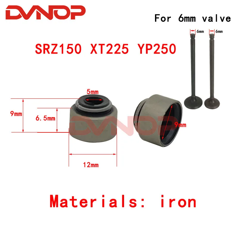 10pcs Motorcycle Valve Oil Seal For Honda CG125 CG150 Yamaha YP250 GS 150cc 125cc 200cc JH70 GY6 50 125 250 SCOOTER MOPED