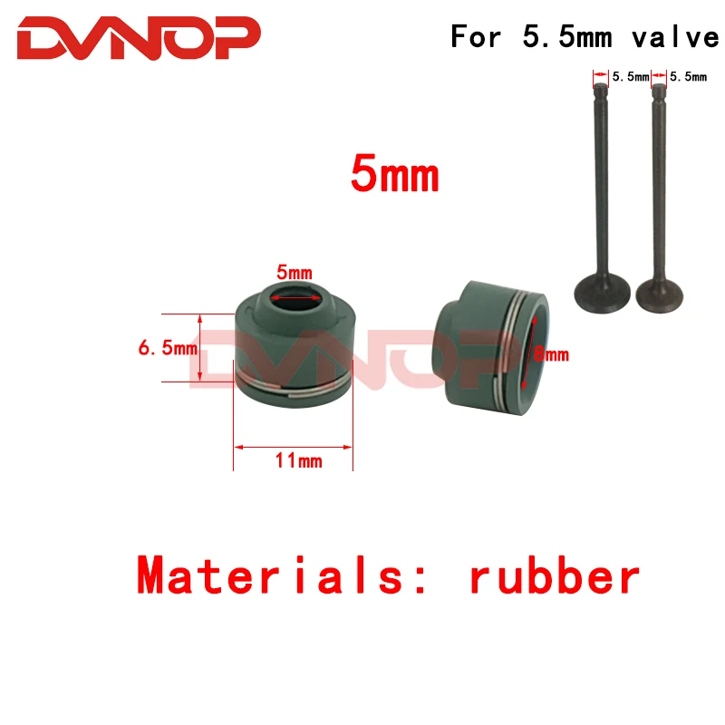 10pcs Motorcycle Valve Oil Seal For Honda CG125 CG150 Yamaha YP250 GS 150cc 125cc 200cc JH70 GY6 50 125 250 SCOOTER MOPED
