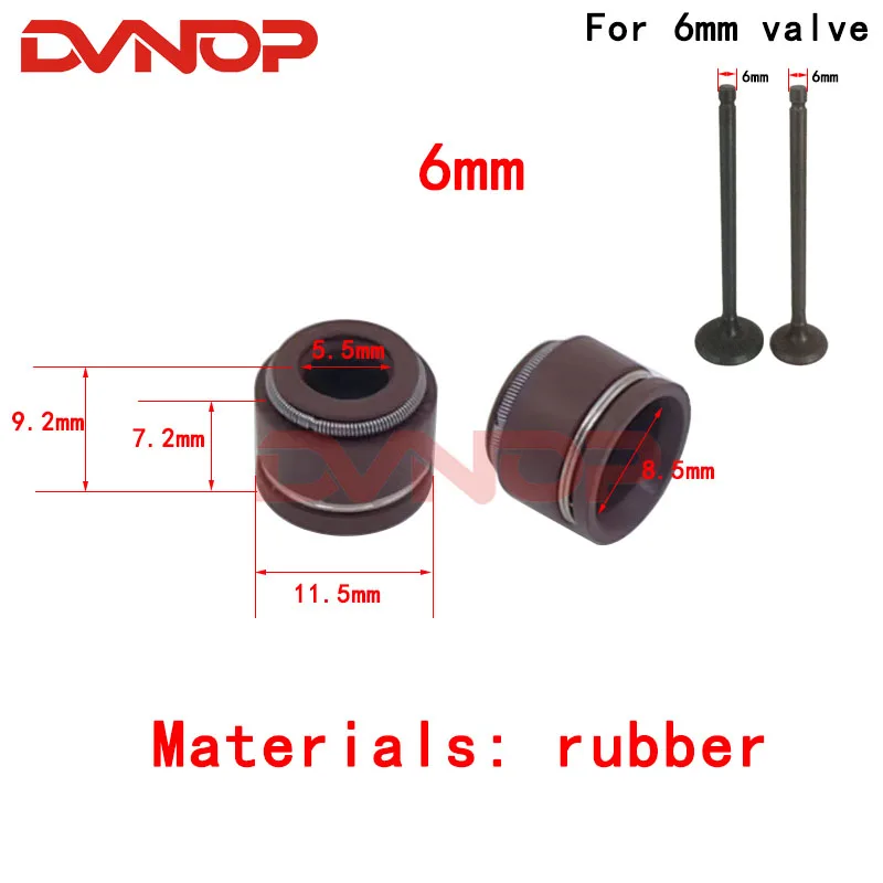 10pcs Motorcycle Valve Oil Seal For Honda CG125 CG150 Yamaha YP250 GS 150cc 125cc 200cc JH70 GY6 50 125 250 SCOOTER MOPED