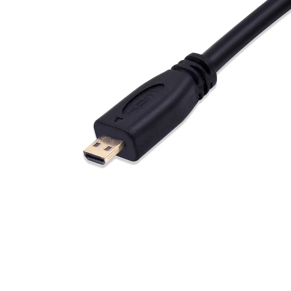 Micro HDMI Input to VGA Output Connector Micro HDMI to VGA Cable Adapter 1080P for Camera Laptop PC HDTV PS4 Projector TV