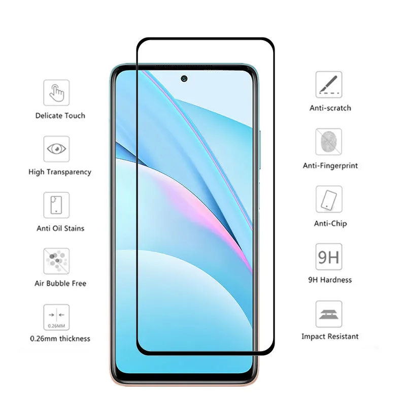 4 in 1 Tempered Glass For Xiaomi Mi 10T Lite Mi 9 9T Pro CC9 10T Screen Protector Lens Film For Xiaomi Mi 10T Pro Glass