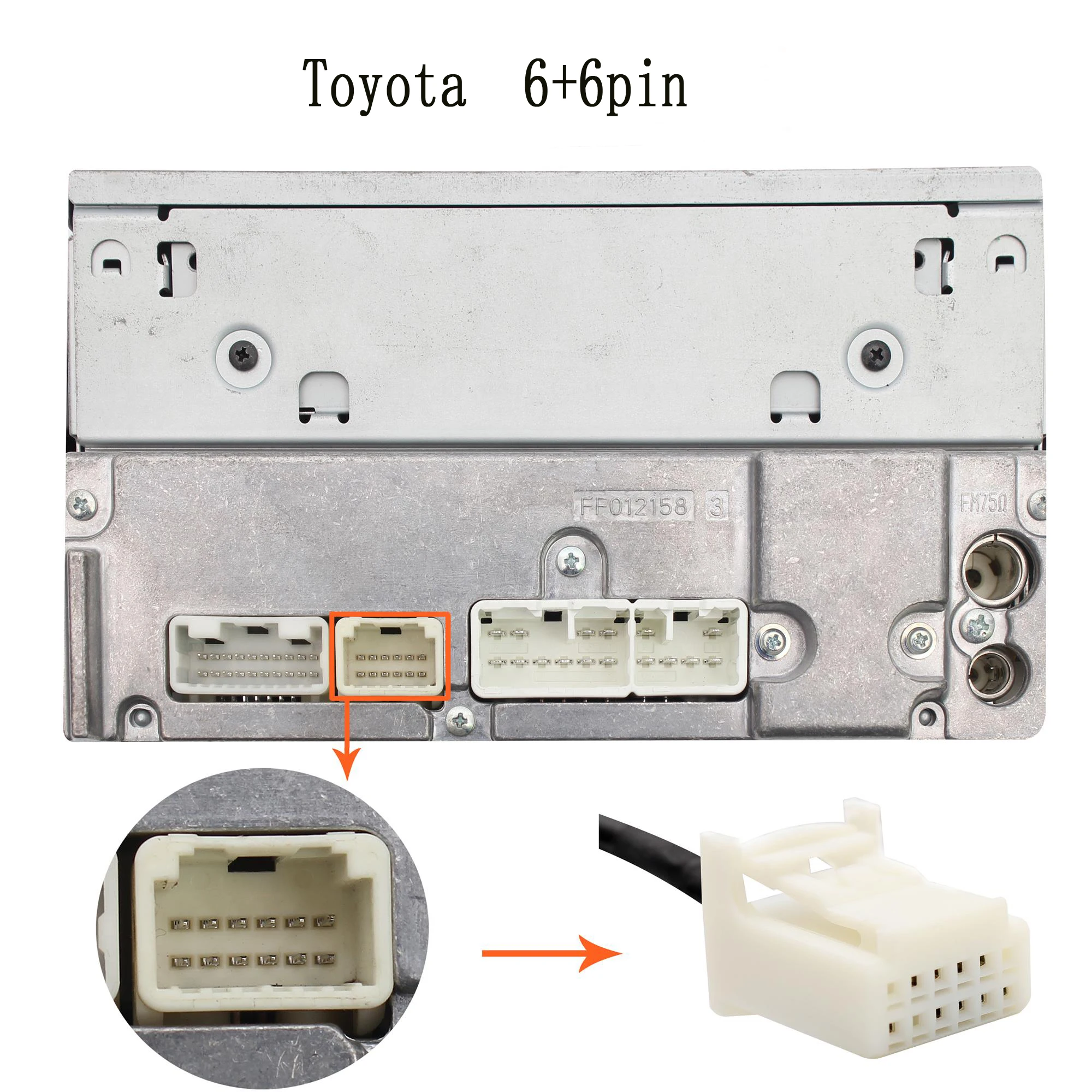 Moonet Car MP3 Input USB AUX Adapter CD Change for Toyota Avensis RAV4 Auris Corolla Yaris Camry Tacoma and Lexus (6+6pin)