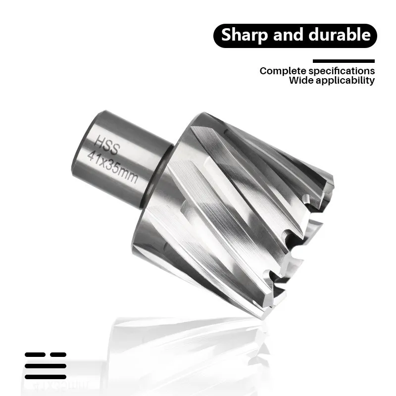1pc HSS Hole Cutter 6-60mm Weldon Shank Hole Saw Hollow Drill Bit HSS Core Drill Bit For Metal Drilling Tools
