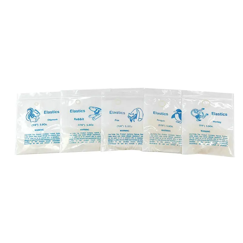 5Bags Dental Orthodontic Rubber Band Zoo Pack Rubber Bands Latex Braces 3.5Oz/5Oz/6.5Oz Optional