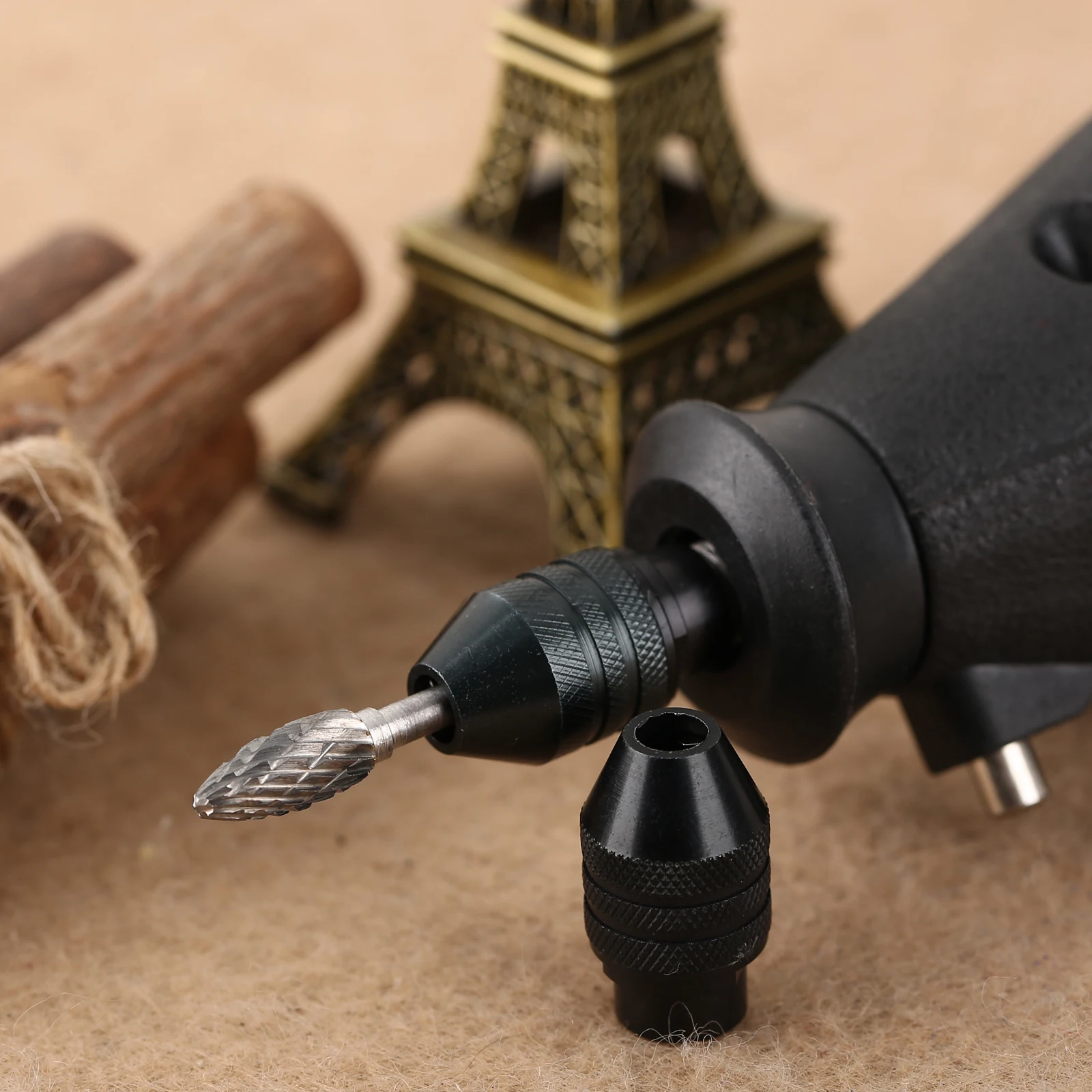 1pc 0.5-3.2mm Swaps Chuck Faster Bits Keyless For 7.9 (M8) Fine-Threaded Spindle Shaft Nut Universal Three-jaw Drill Chunk