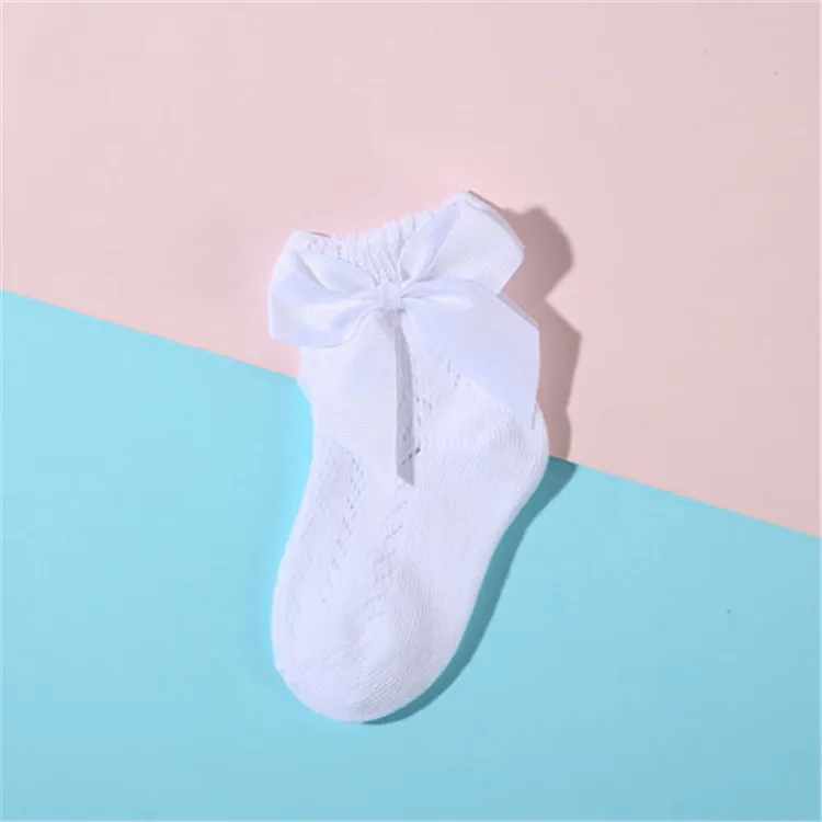 Lawadka Summer Mesh Newborn Baby Girls Socks Fashion Bow Thin Children's Socks for Girls Infant Princess White Red Black 0-5Year