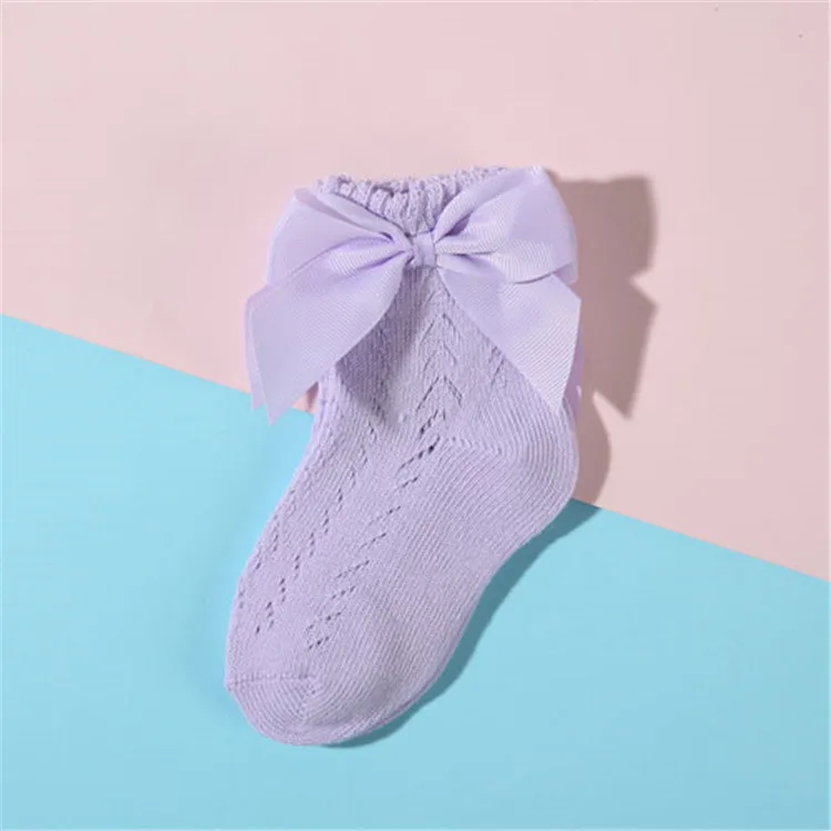 Lawadka Summer Mesh Newborn Baby Girls Socks Fashion Bow Thin Children's Socks for Girls Infant Princess White Red Black 0-5Year
