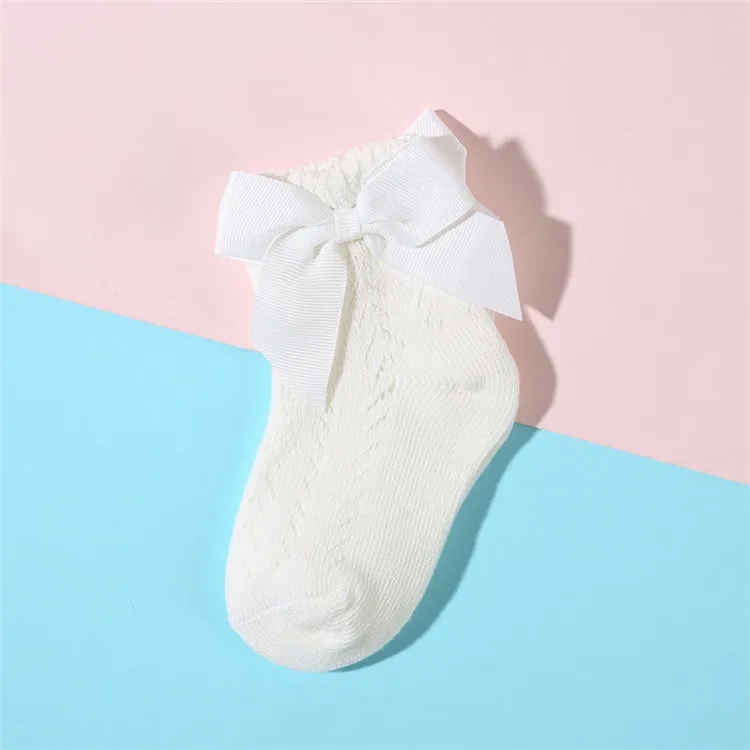 Lawadka Summer Mesh Newborn Baby Girls Socks Fashion Bow Thin Children's Socks for Girls Infant Princess White Red Black 0-5Year