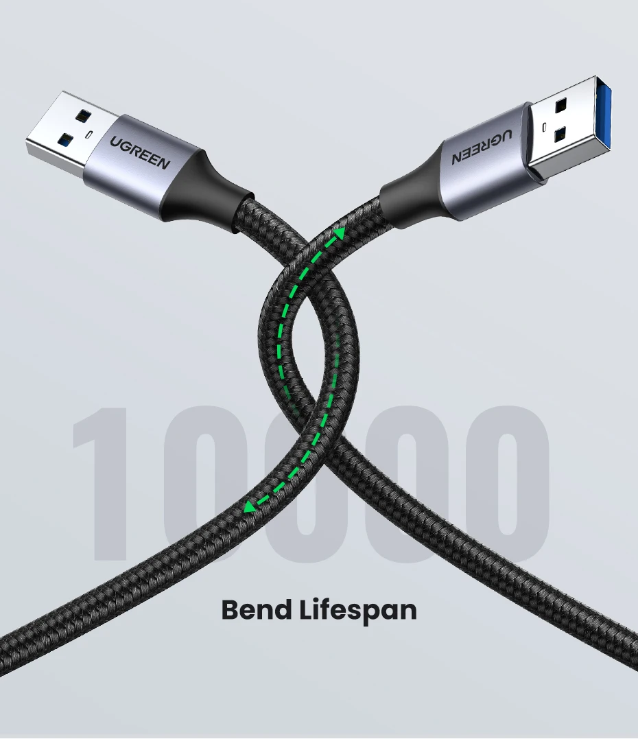Ugreen USB to USB Extension Cable USB 2.0 3.0 Cable Male to Male USB Extender For Hard Disk Xiaomi TV Box USB Extension Cord