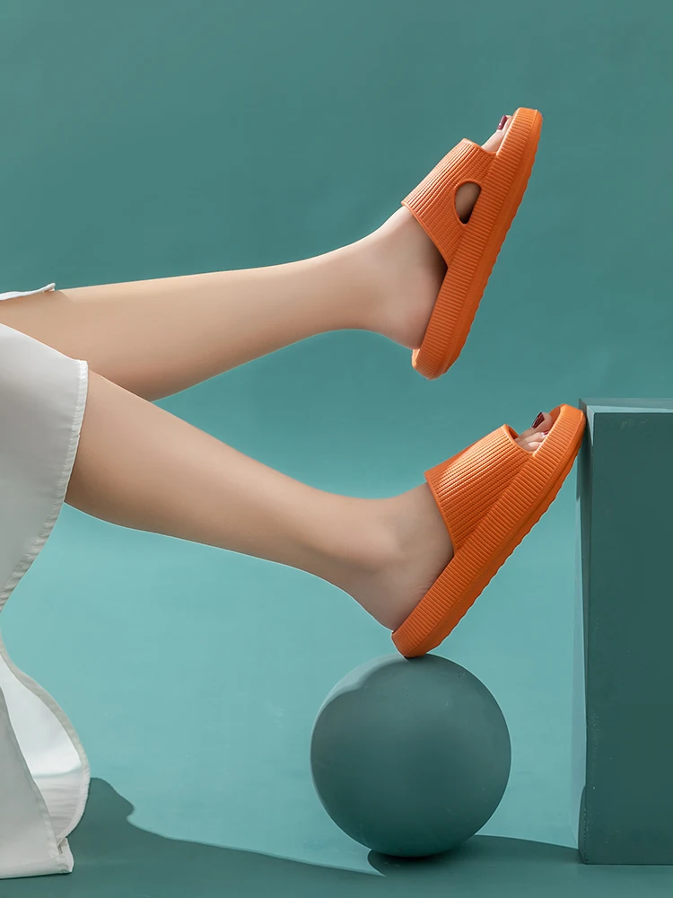 Women Thick Sole Home Slippers Heel Ladies Platform Flat Shoes Non-Slip Eva Living Room Indoor Slides Women Man Slippers