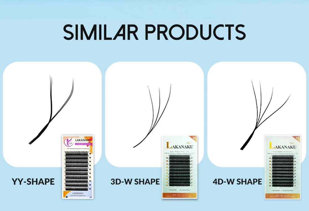 Lakanaku Y Lashes Cilia And Volume Brazilian False Eyelashes Supplies YY Cilios Faux Mink Lashes Y Shape Eyelash Extension