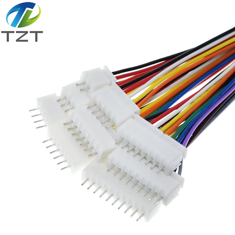 10/30Sets JST XH2.54 XH 2.54mm Wire Cable Connector 2/3/4/5/6/7/8/9/10 Pin Pitch Male Female Plug Socket 20cm Wire Length 26AWG