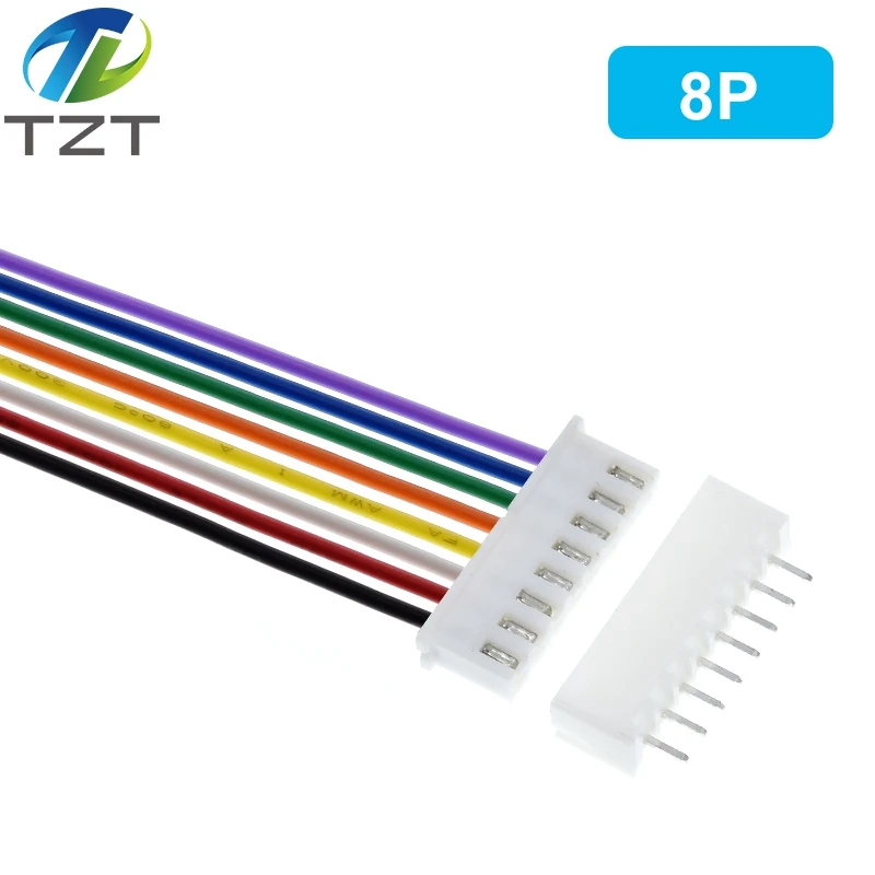 10/30Sets JST XH2.54 XH 2.54mm Wire Cable Connector 2/3/4/5/6/7/8/9/10 Pin Pitch Male Female Plug Socket 20cm Wire Length 26AWG
