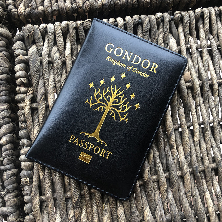 Travel accessories Gondor Middle earth Tree of life Passport Cover for Mens Gift Passport Holder Drop Shipping