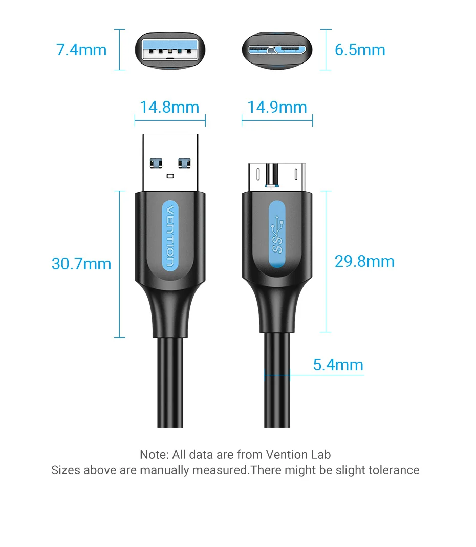 Vention Micro USB 3.0 Cable 3A Fast Charger Data Cord Mobile Phone Cables for Samsung Note 3 S5 Toshiba Sony USB Micro B Cable