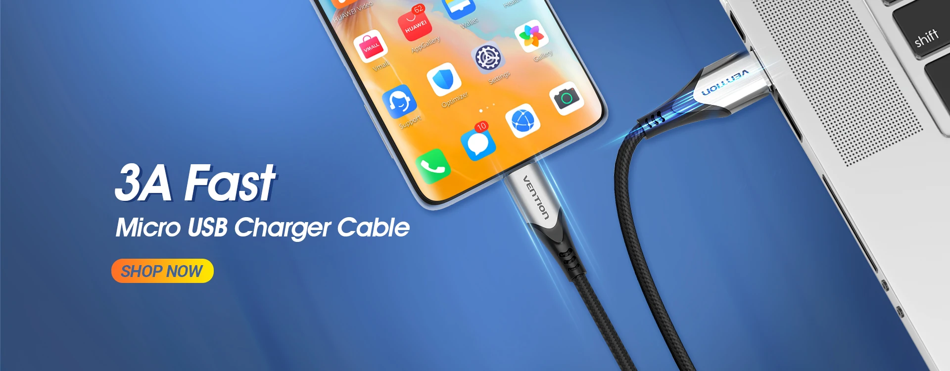 Vention Micro USB 3.0 Cable 3A Fast Charger Data Cord Mobile Phone Cables for Samsung Note 3 S5 Toshiba Sony USB Micro B Cable