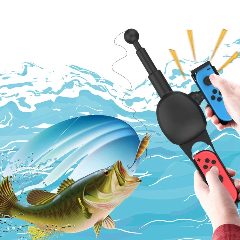 For Nintendo Switch Fishing Rod for Fishing Star for SWITCH Fishing Game Accessories for Joy-con Controller Handle Storage