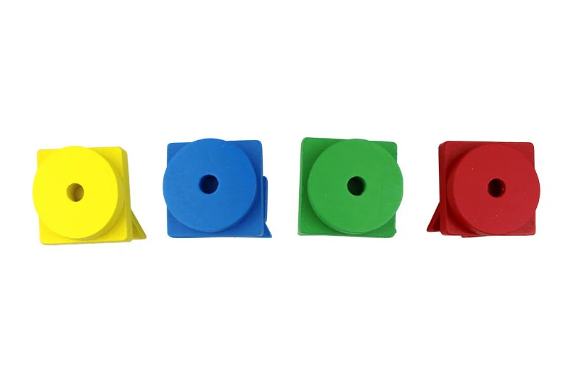 Montessori Toy Wooden Building Blocks Early Learning Educational Toys Color Shape Match Kids Puzzle Toys For Children Boys Girls