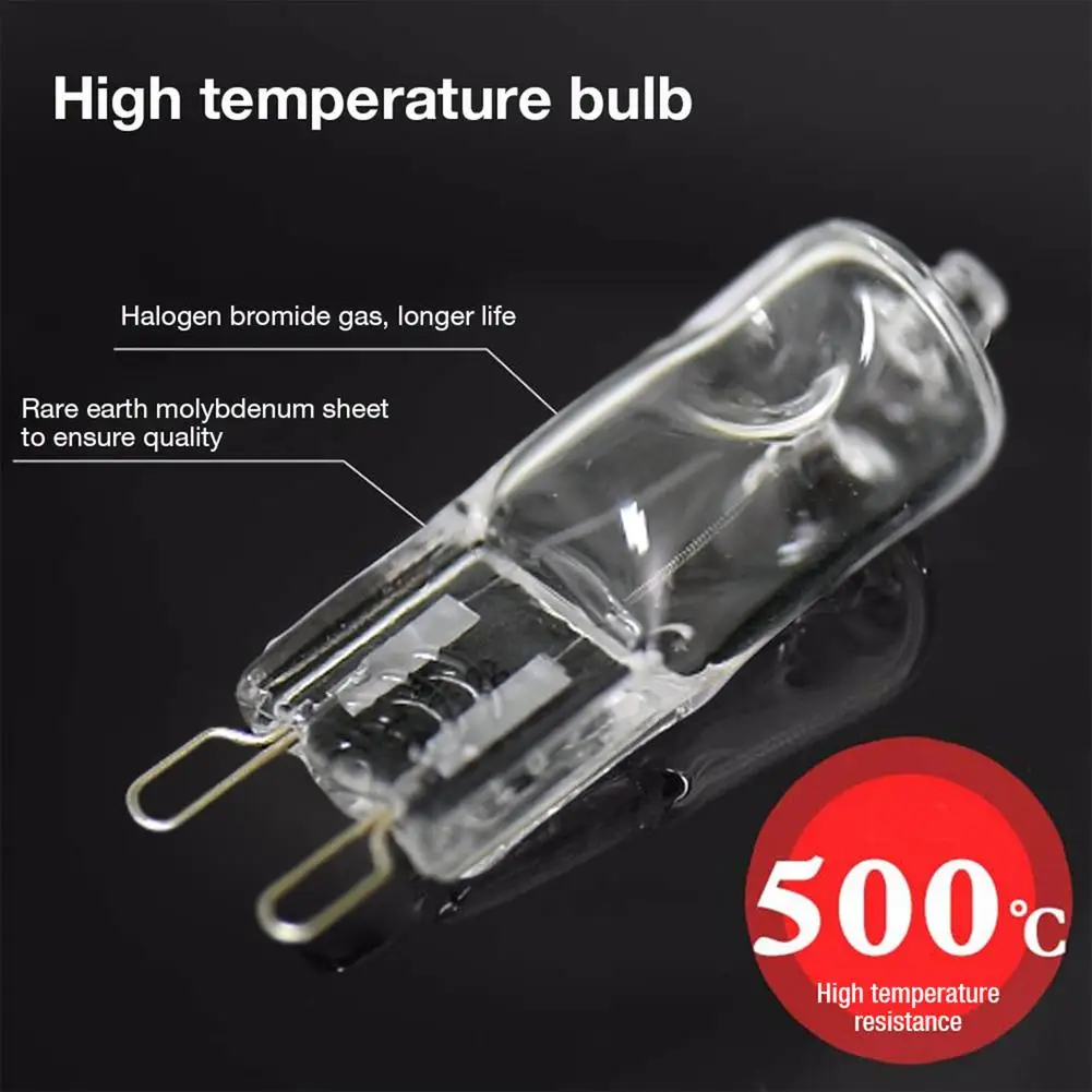 G9 Oven Light High Temperature Resistant Durable Halogen Bulb Lamp For Refrigerators Ovens Fans 40W 500℃ Pin Bulb