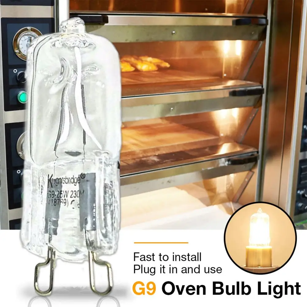 G9 Oven Light High Temperature Resistant Durable Halogen Bulb Lamp For Refrigerators Ovens Fans 40W 500℃ Pin Bulb
