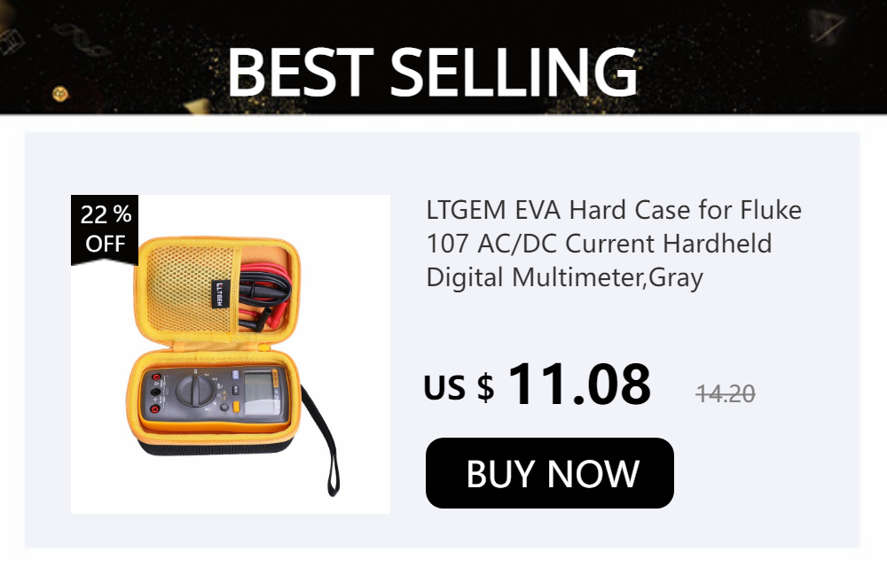 LTGEM EVA Hard Case for Fluke 117 Electricians True RMS Multimeter/sperry DM 6400