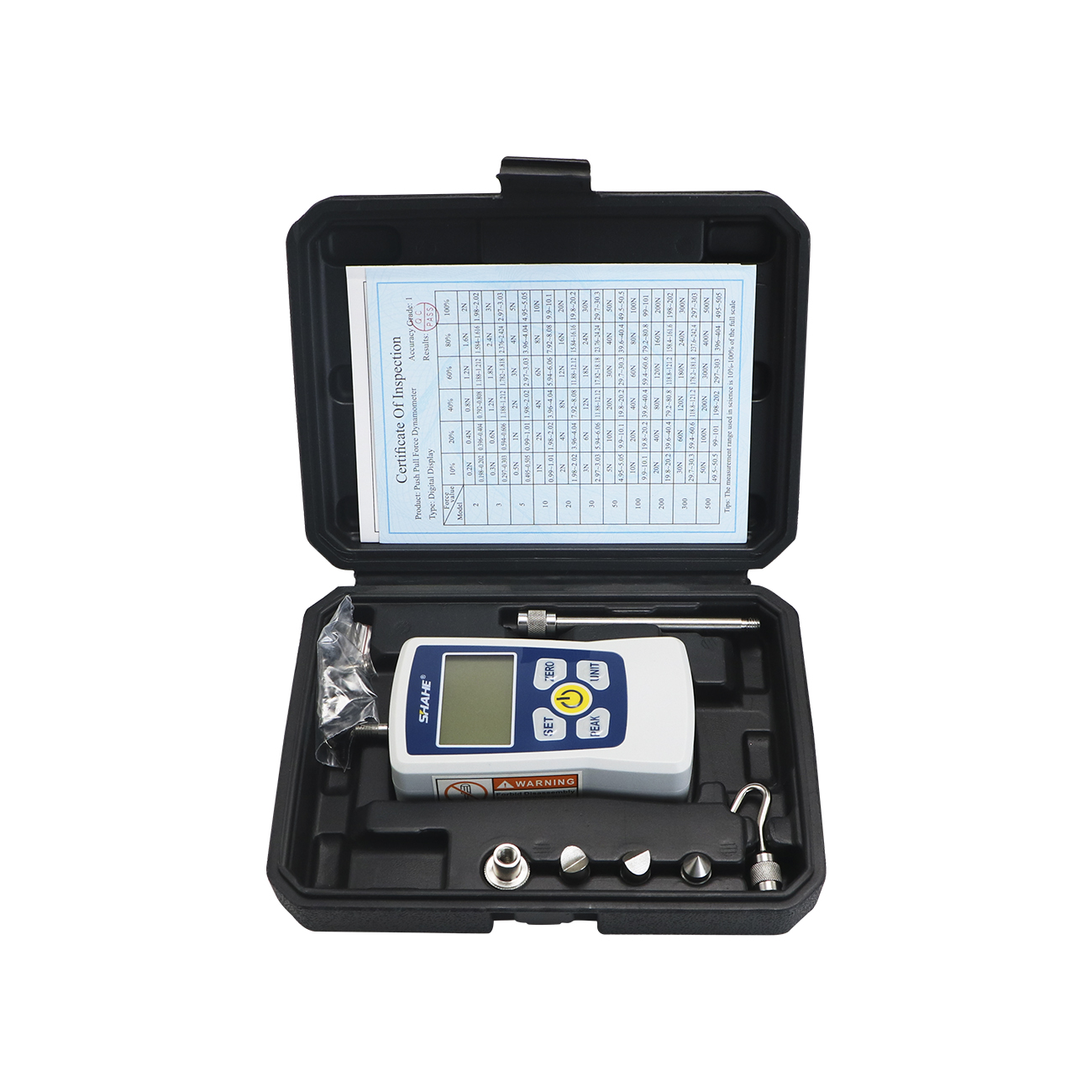 Shahe New Digital Push Pull Force Gauge Portable Dynamometer Gauge High Precision Pull Pressure Gauge Portable Pull Tester