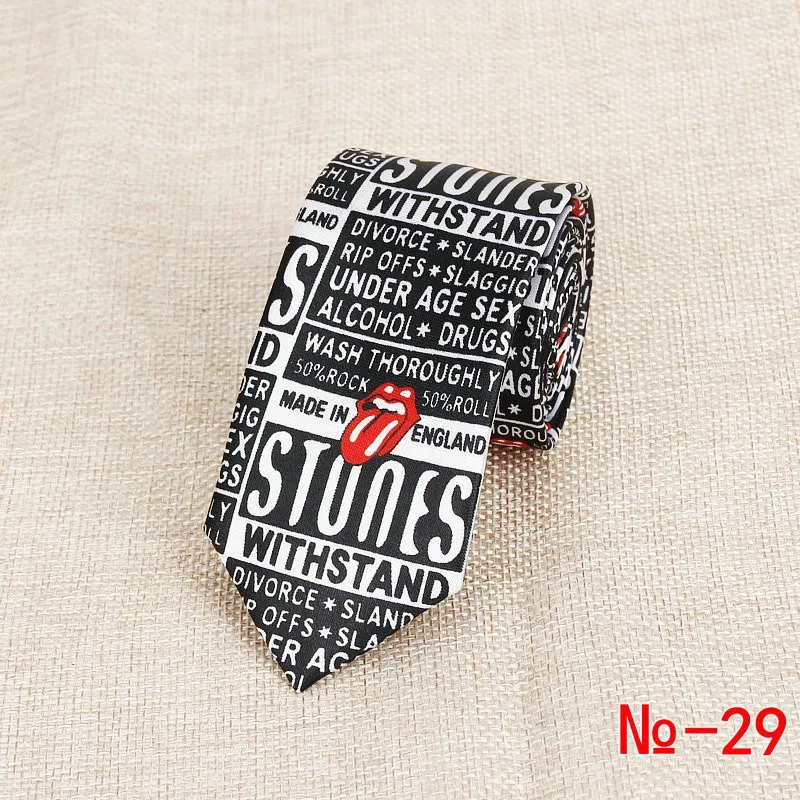 Classic Fashion Men's Skinny Tie Colorful Musical Notes Printed Piano Guitar Polyester 5cm Width Necktie Party Gift Accessory