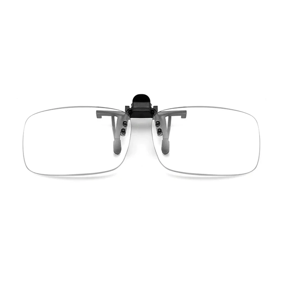 NONOR Unisex Clip on Anti Blue Light Reading Glasses Magnifier Women Men Rimless Portable Presbyopia Glasses Clips Lens