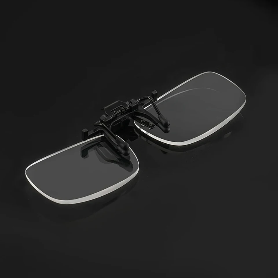 NONOR Unisex Clip on Anti Blue Light Reading Glasses Magnifier Women Men Rimless Portable Presbyopia Glasses Clips Lens