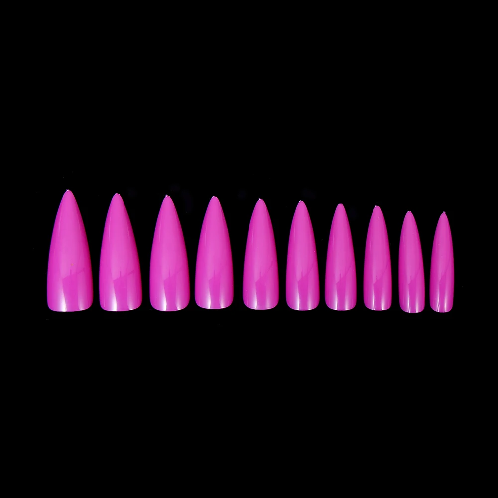 100PCS/Box False Nail Tips Fake Nails Art DIY Long Stiletto Acrylic Manicure DIY Tools Full Style 20 Colors Hot Sale Beauty Tool