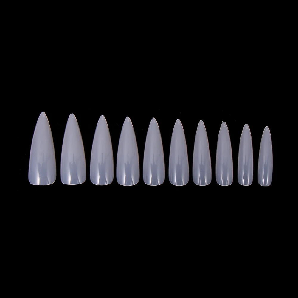 100PCS/Box False Nail Tips Fake Nails Art DIY Long Stiletto Acrylic Manicure DIY Tools Full Style 20 Colors Hot Sale Beauty Tool