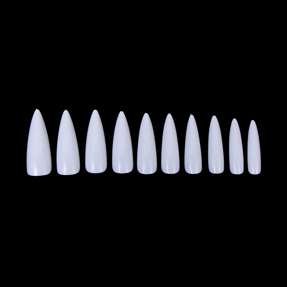 100PCS/Box False Nail Tips Fake Nails Art DIY Long Stiletto Acrylic Manicure DIY Tools Full Style 20 Colors Hot Sale Beauty Tool