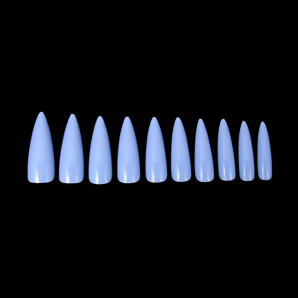 100PCS/Box False Nail Tips Fake Nails Art DIY Long Stiletto Acrylic Manicure DIY Tools Full Style 20 Colors Hot Sale Beauty Tool