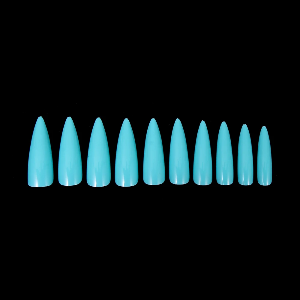 100PCS/Box False Nail Tips Fake Nails Art DIY Long Stiletto Acrylic Manicure DIY Tools Full Style 20 Colors Hot Sale Beauty Tool