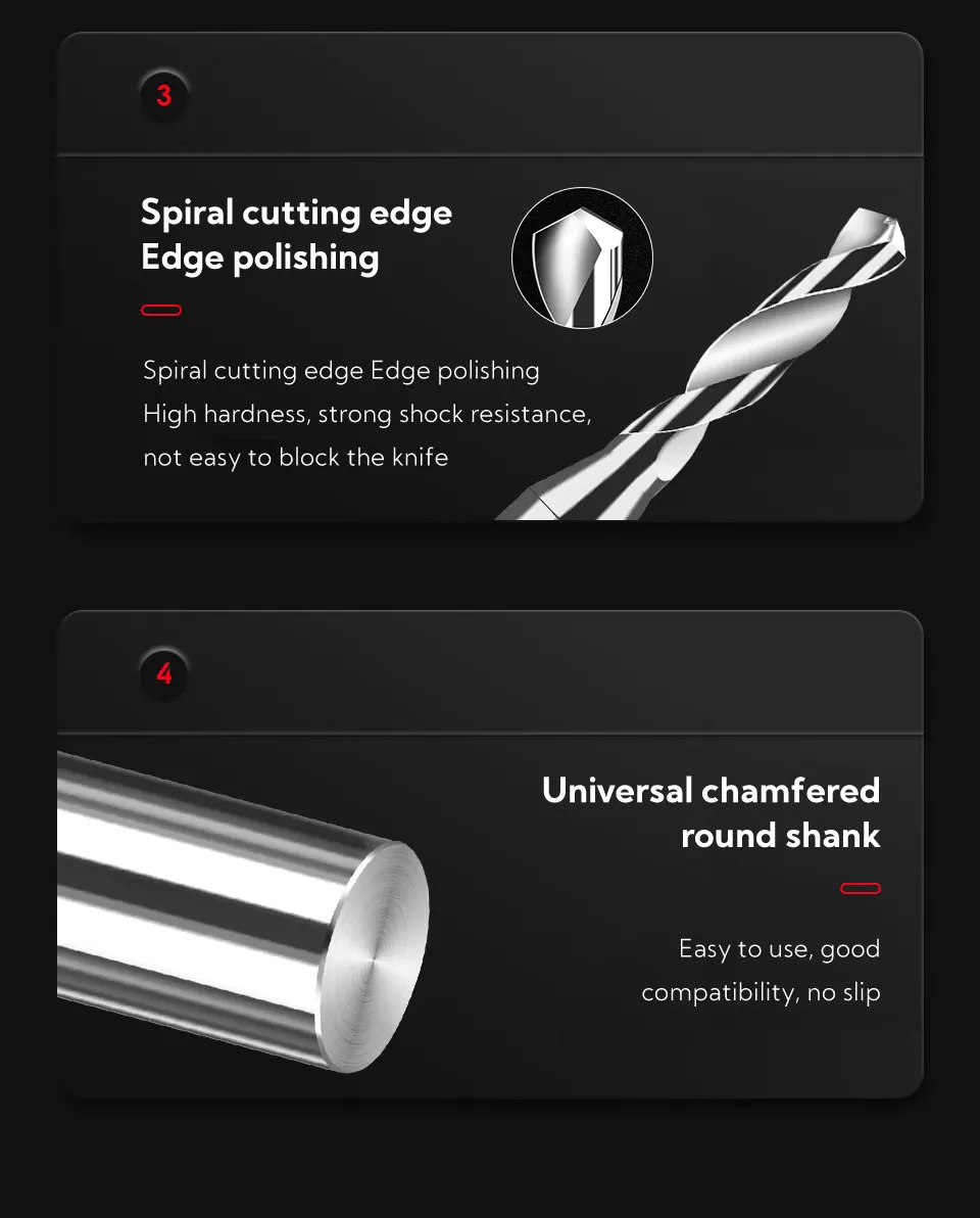 BB Micro Solid Carbide Drill Bit Precision Mini CNC Hole Making 0.15mm to 2.9mm Shank Diameter 3mm 1pcs Metal Steel Plastic