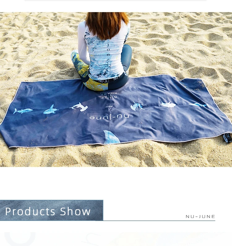 Nu-June Outdoor Microfiber Towel Camping Sport Swimming Beach Bath Towels Hand Face Body Antibacterial Hiking Travel Quick Dry