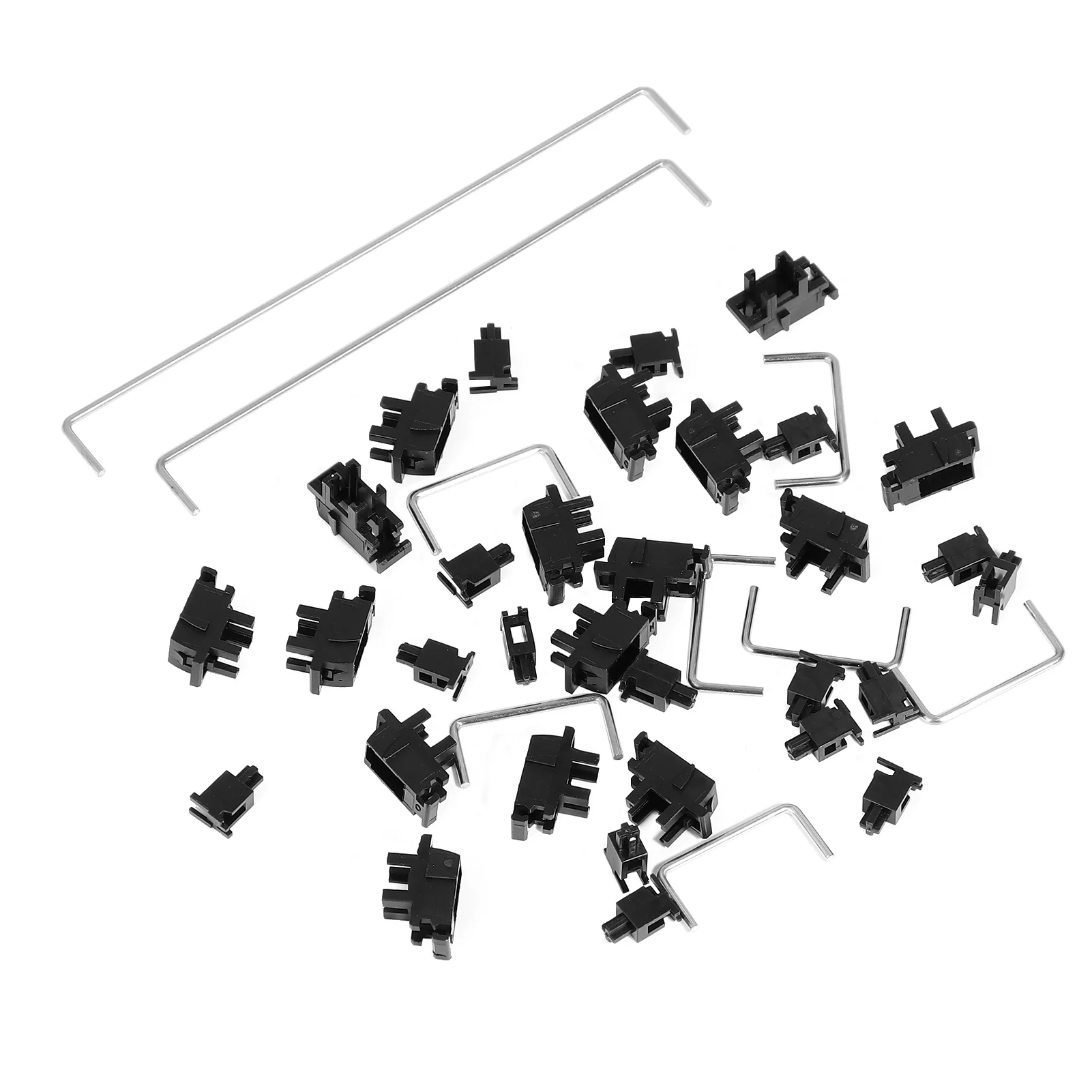 DUROCK Plate Mount Stabilizer Black 7u 6.25u 2u Stainless Steel Wire White Plate Mounted Stabs V2 for Cherry MX Keyboards Plates