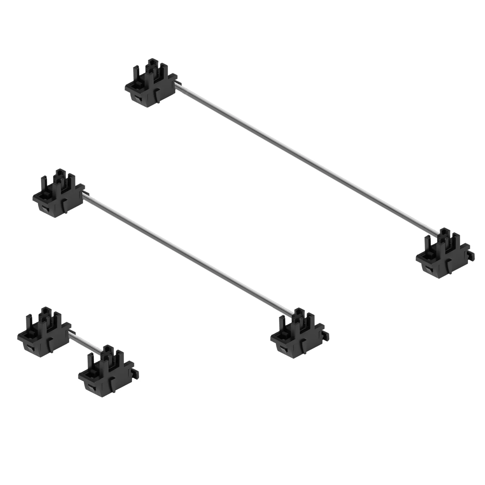 DUROCK Plate Mount Stabilizer Black 7u 6.25u 2u Stainless Steel Wire White Plate Mounted Stabs V2 for Cherry MX Keyboards Plates