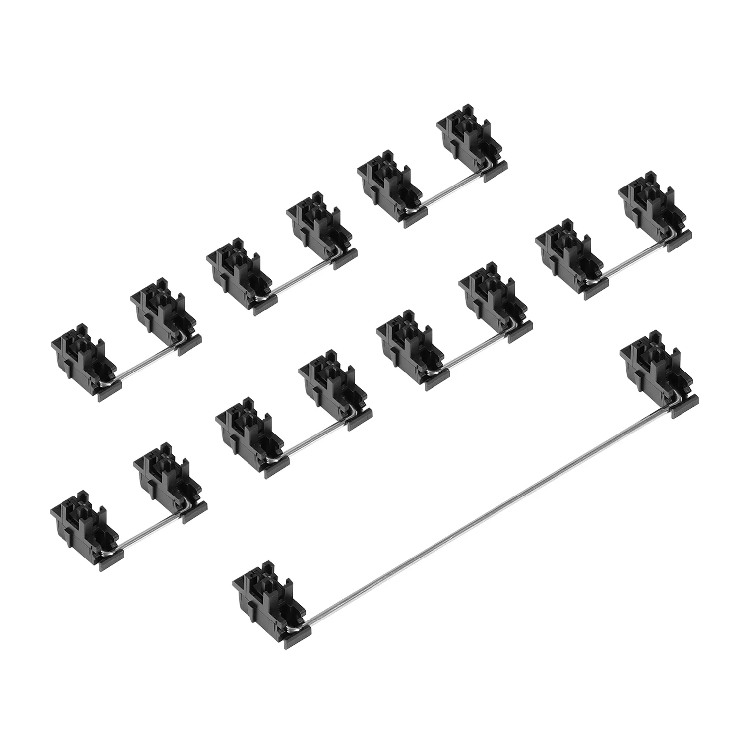 DUROCK Plate Mount Stabilizer Black 7u 6.25u 2u Stainless Steel Wire White Plate Mounted Stabs V2 for Cherry MX Keyboards Plates
