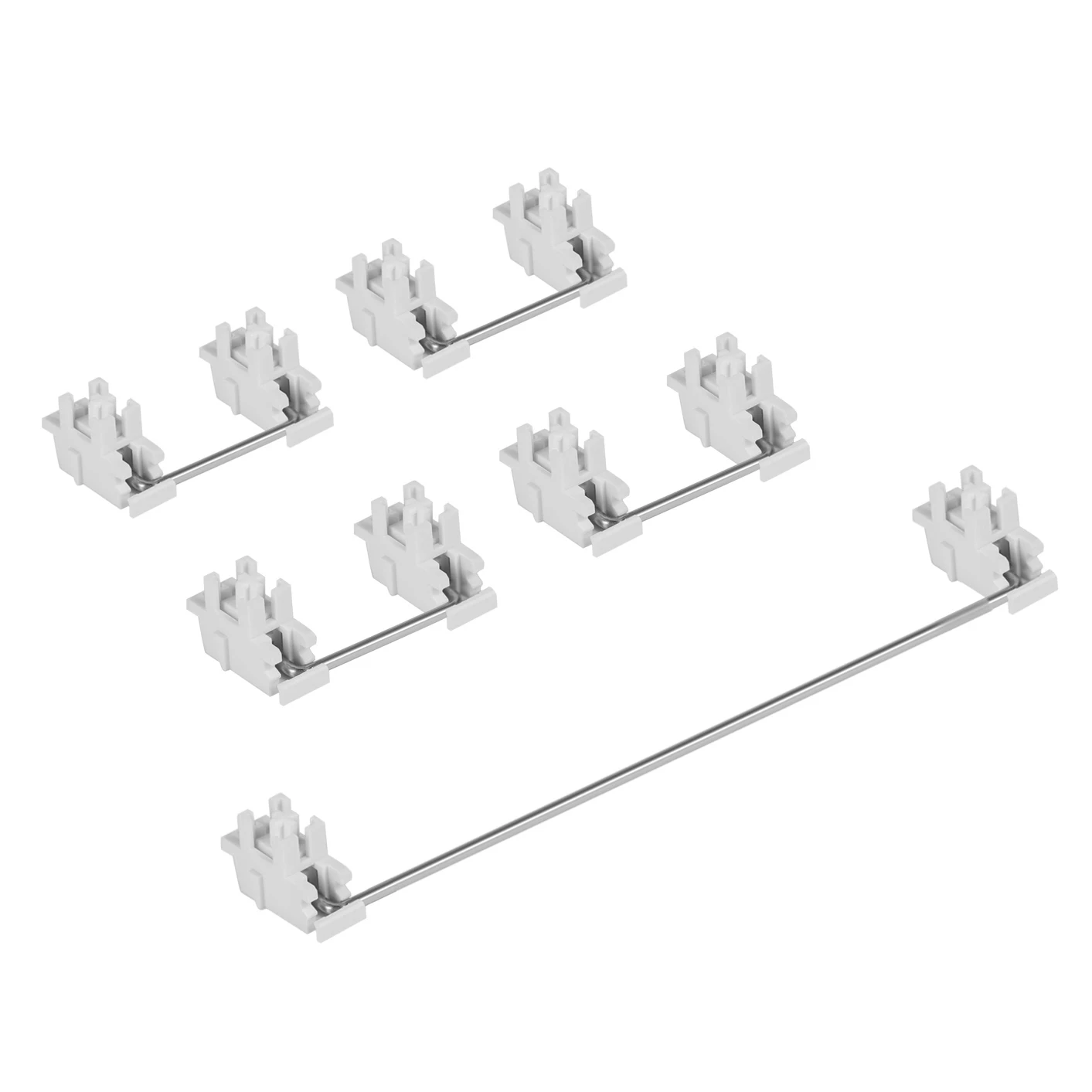 DUROCK Plate Mount Stabilizer Black 7u 6.25u 2u Stainless Steel Wire White Plate Mounted Stabs V2 for Cherry MX Keyboards Plates