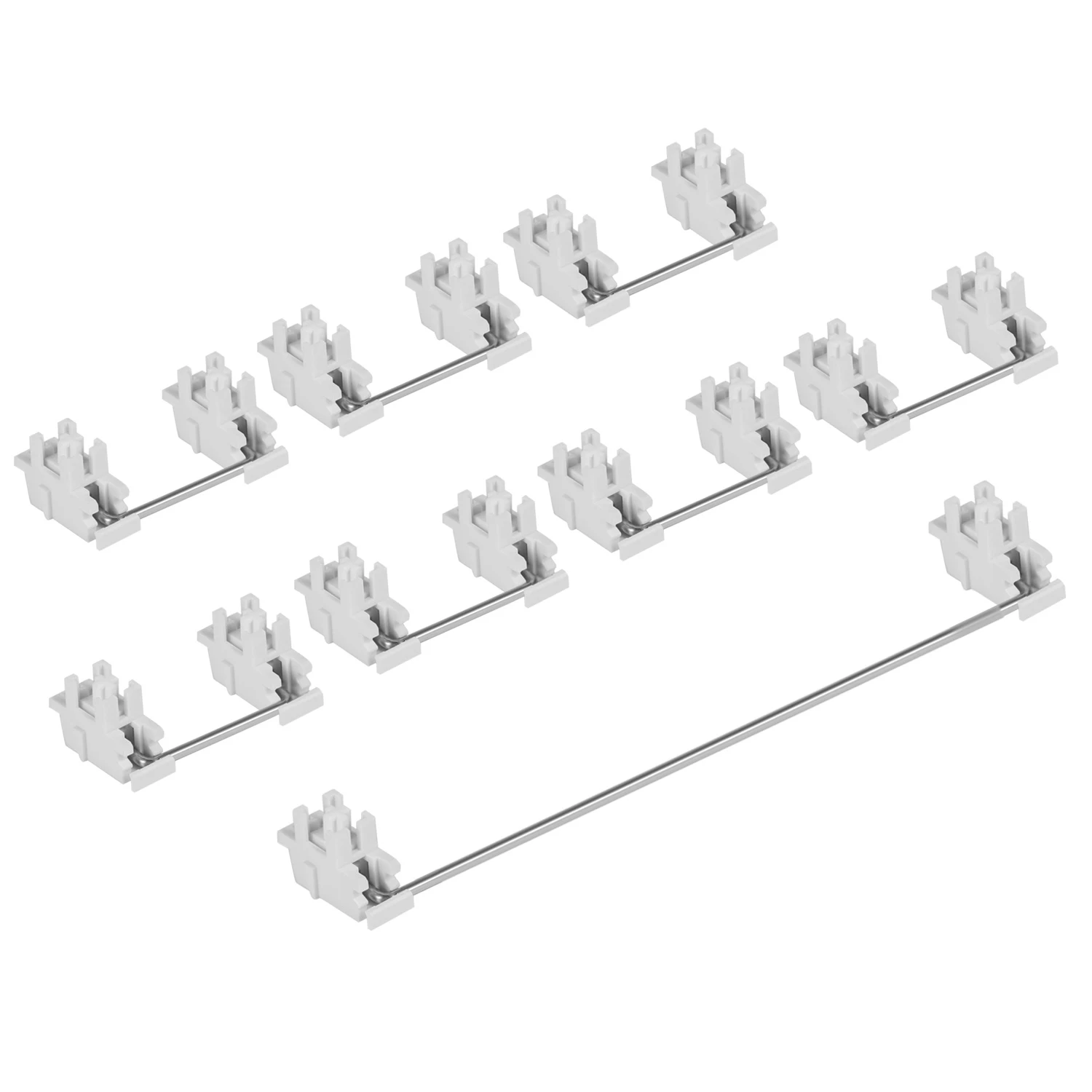 DUROCK Plate Mount Stabilizer Black 7u 6.25u 2u Stainless Steel Wire White Plate Mounted Stabs V2 for Cherry MX Keyboards Plates