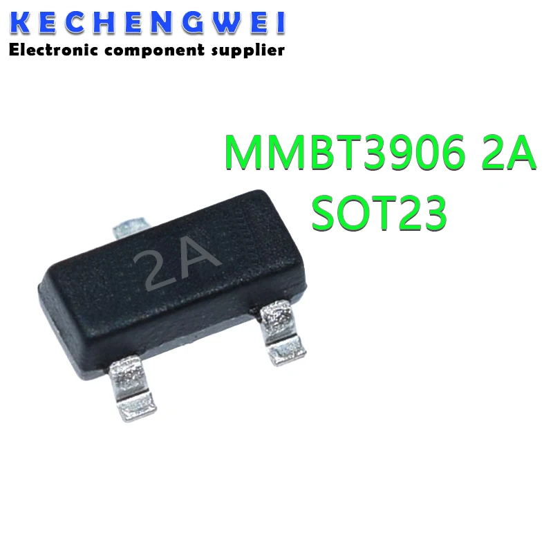 100PCS MMBT3906 2A MMBT3906LT1G 3906 2N3906 200mA 40V SMD transistor new and original