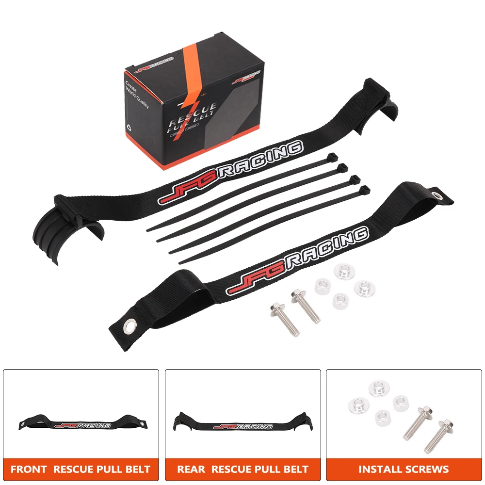 JFG Racing Front Rear Rescue Strap Pull Sling Belt Leashes For KTM 250 350 400 450 500 XCF XCW XCFW SXF EXCF EXC SMR Motorcycle