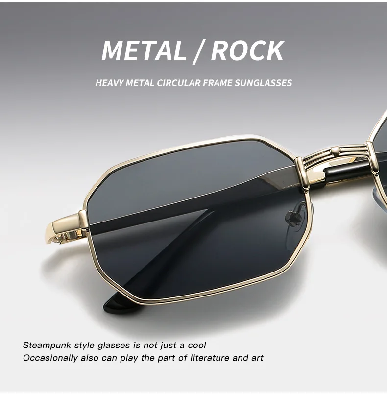 Narrow Men's Sunglasses Fashion Rectangle Women Metal Luxury Brand Sun Glasses 2021 Classic Oculos Masculino Glasses UV400
