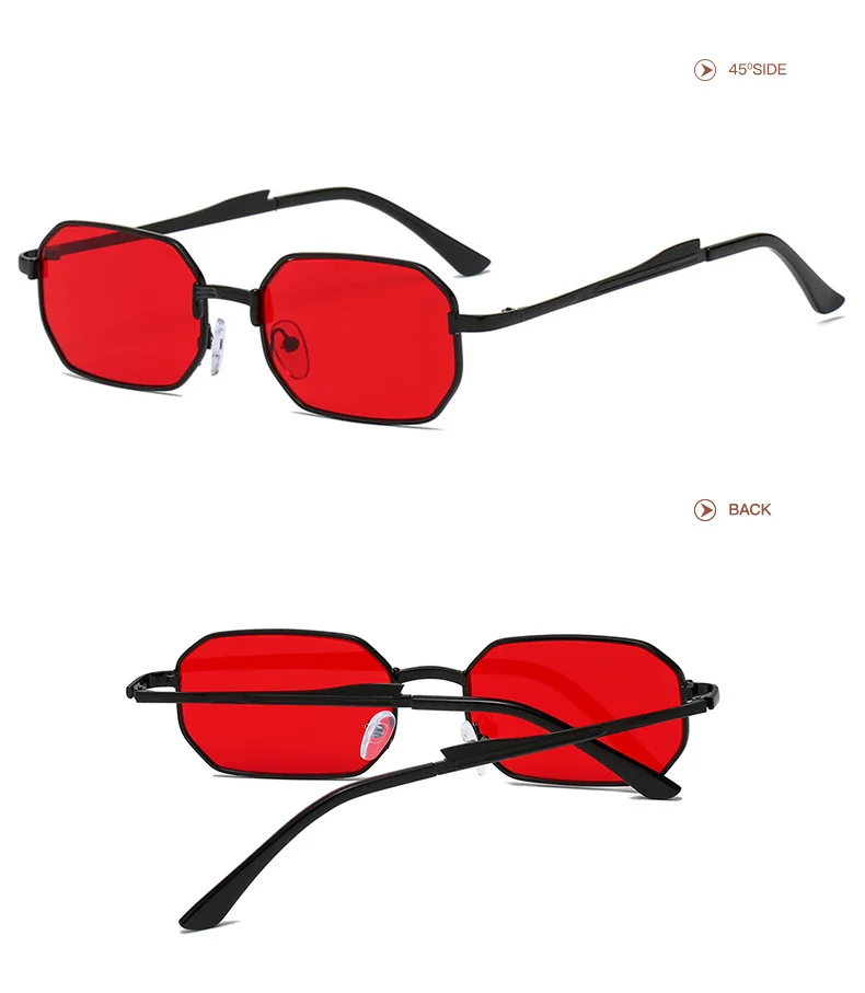Narrow Men's Sunglasses Fashion Rectangle Women Metal Luxury Brand Sun Glasses 2021 Classic Oculos Masculino Glasses UV400