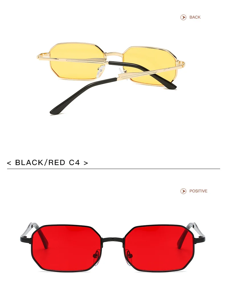 Narrow Men's Sunglasses Fashion Rectangle Women Metal Luxury Brand Sun Glasses 2021 Classic Oculos Masculino Glasses UV400