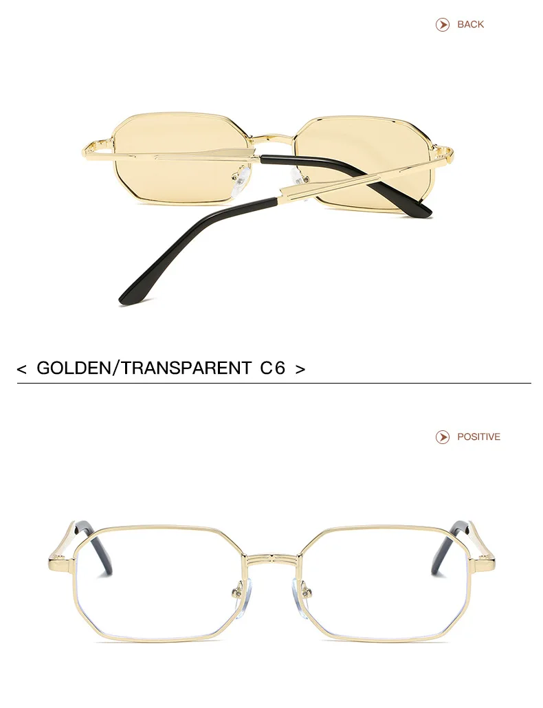 Narrow Men's Sunglasses Fashion Rectangle Women Metal Luxury Brand Sun Glasses 2021 Classic Oculos Masculino Glasses UV400