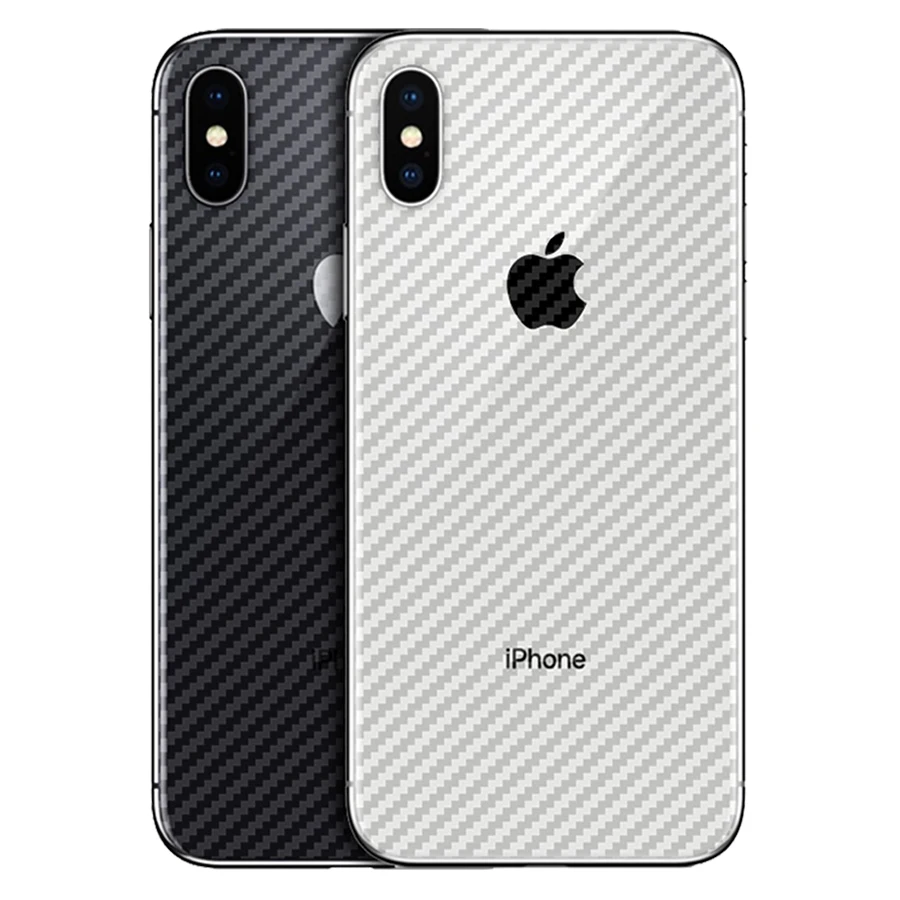 10PCS Carbon Fiber Back Film For IPhone 17 16 14 13 12 11 Pro Max 7 8 15 Plus Transparent Protective Film For iphone XS MAX