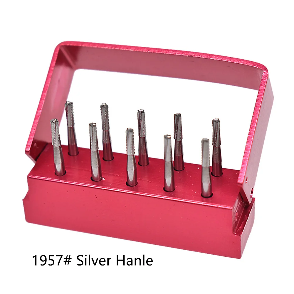 10pcs/box Dental Broken Crown Needle for break crown Endodontic Gold Plated Handle High Speed Dental Drill Dentist Tools 1958#