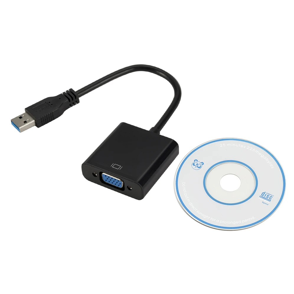 USB 3.0 to VGA Video Display Adapter 1080P Multi-Display External Converter Cable for Projector Laptop Monitor PC Windows 7/8